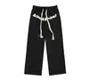 OreetaMarca de Moda Americana de Calle Pantalones Deportivos Casuales con Estampado de Letras para Hombres y Mujeres Pierna Ancha Holgada Pantalones Deportivos de Calle