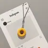 Colgante de Teléfono de Girasol Lindo y Fresco Llavero Regalo de Temporada de Graduación para Mejor Amiga Colgante de Joyería