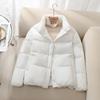 Abrigo Acolchado de Algodón Nuevo Estilo 2022 Moda de Invierno Estilo Coreano Conjunto Traje Pan Cuello Abajo Abrigo Acolchado de Algodón Abrigo Grueso para Estudiante Femenino de Moda