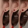 Pendientes de Perla de Plata Pura 999 para Mujer, Mini Ancla Roja, No Necesitan Quitarse para Dormir, Estilo Lujo Ligero, Pendientes Amigables con los Oídos