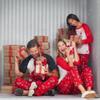 Traje de Navidad para padres e hijos de comercio exterior, traje de Navidad con estampado de ciervos, traje de Navidad XX0059