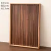 Bandeja rectangular de madera para uso doméstico para colocar tazas de té, vasos de agua, bandeja de té, plato de frutas, bandeja de mano de bambú y madera para hotel y catering