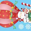 Pegatinas navideñas transfronterizas, pegatinas de pared, pegatinas electrostáticas, pegatinas para cristales de ventanas, regalo de Papá Noel y alce, decoraciones para ventanas