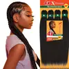 4X Cabelo Pré-Esticado Ez Braid Ez Dreadlocks Pacote com Quatro Peruca de Cabelo Trançado Africano