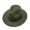 Chapéu de Feltro Preto Estilo Inglês Retrô com Fita Preta Chapéu Topper para Festa Viagem Cavalheiro Aba Larga de Lã Quente Chapéu Jazz