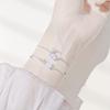 Pulsera de plata de ley s925 con diseño original de BaObAo, con un dulce y fresco sueño de flor de cerezo, luz de hada súper lujosa y exquisita.