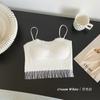 Camiseta sin mangas estilo Pure Wish con top de tubo interior ajustado para uso exterior, cómoda, transpirable, con envoltura de pecho, copa fija, ropa interior sin costuras