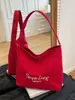 Bolso de Lona de Moda Otoño 2025 Nuevo Estilo Coreano Bolso Tote Casual de Moda Bolso Tote de un Solo Hombro de Gran Capacidad