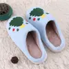 Nuevas Zapatillas de Algodón Cálido con Árbol de Navidad para el Hogar Zapatillas Gruesas de Peluche Navidad Forradas de Lana Gruesas Antideslizantes
