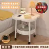 Mesa lateral estilo creme para sala de estar de casa pequena mesa de centro ao lado do sofá mesa pequena simples prateleira de armazenamento armário de cabeceira de ferro forjado