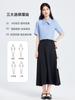 Camisa a Rayas Azules para Mujer, Primavera y Otoño, Top Interior, Ropa para Ir al Trabajo, Camisa de Manga Corta Profesional de Negocios