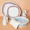 Lavabo plegable, engrosado, portátil para viajes, lavabo grande para exteriores para bebés, lavabo grande de plástico para el hogar para dormitorios de estudiantes
