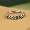 Anillo de plata de ley 925 con diseño retro de ciervo dorado, joyería de plata, venta al por mayor, edición grande y pequeña, Xiangyun, anillo simple para parejas.