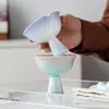 Taza Maestra de Cerámica con Gradiente de Gama Alta para Beber Té, Nueva Taza de Degustación con Esmalte de Cristal Estilo Chino, Juego de Té Kung Fu de Gama Alta