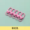 Pacote com 10 Correntes de Porta Chaveiro com Pintura Colorida Fivela de Cachorro Joias de Metal Acessórios DIY Chaveiro Giratório em Forma de U Ponto