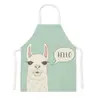 Avental com padrão de alpaca cozinha anti-mancha casa cintura cozimento sem mangas lenço atacado