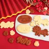 2026 Año del Caballo Feliz Año Nuevo Decoraciones para Pastel Lindo Caballito Bolsita de la Suerte con Forma de Galletas Decoraciones para Hornear Festival de Primavera Nochevieja