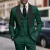 Terno de Comércio Exterior Transfronteiriço Terno Masculino Casual de Negócios Três Peças Estilo Coreano Slim Terno Casamento Padrinhos Vestido