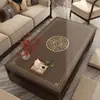 Nuevo Mantel para Mesa de Té Estilo Chino 2025, Impermeable, Resistente al Aceite, Resistente al Calor, Lavable-Gratis Almohadilla para Mesa, Mantel Protector de Madera Maciza para Mesa de Té