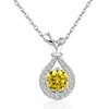 Collar Transfronterizo Europeo y Americano de Plata de Ley S925 Forma de Gota de Agua de Amazonita Doce Piedras de Nacimiento Acuario Moda Colgante Versátil