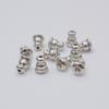 Accesorios de tapón para los oídos de platillo volador bala chapados en oro de 14 quilates que preservan el color, tapones para los oídos elegantes de silicona incorporada, aretes DIY, tapones de botón para los oídos