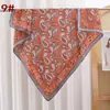 Nuevo pañuelo cuadrado para mujer de 90CM, elegante y sencillo pañuelo de seda con estampado paisley, gasa satinada, venta al por mayor desde la fábrica de origen