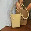 Bolso bandolera moderno y elegante, nuevo modelo primavera 2026, bolso de hombro tipo cubo simple, bolso casual y texturizado para teléfono móvil