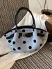 2026 Nueva Cesta de Mimbre con Lunares Transfronteriza para Mujer, Bolso Cruzado de Moda y Estilo, Bolso Cubo Versátil para Hombro