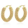 Pendientes de acero inoxidable en oro de 18 quilates con escamas de serpiente transfronterizas europeas y americanas, pendientes personalizados de alta calidad para mujer, joyería de oreja de estilo frío