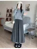 Calça Wide Leg Versátil de Cintura Alta, Solta, Estilo Preguiçoso, para Mulheres Petite, com Design de Botão de Flor de Arroz Glutinoso - Outono 2025