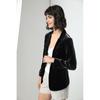 Em Estoque Moda Primavera Novo Estiloso Blazer de Veludo Slim-Fit de Manga Longa para Mulheres