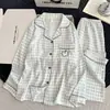 Pijama Lindo de Dibujos Animados para Mujer, Cardigan Delgado de Algodón Nube con Lunares para Primavera y Otoño, Manga Larga y Pantalones, Conjunto Holgado para el Hogar