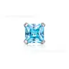 Aretes de Aleación de Titanio F136 Perforaciones de Lengua Cuadrado Circonita Rosca Externa Cubo de Azúcar Hoyuelo Joyería Pinzas para Orejas Accesorios para Orejas Pendientes
