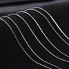 Collar de Plata Corto de Moda Estilo Europeo y Americano con Cadena de Caja Plateada de 2 mm para Hombres, Colgante de Joyería Exquisito, Cadena de Suéter Personalizada de Lujo Ligero