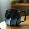 Taza de Café Creativa de Gres Taza Retro Japonesa Hecha a Mano Taza de Arte Taza de Agua de Cerámica Vertida a Mano Taza de Té Regalo