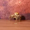 Adornos de Escritorio de Latón Puro Araña Accesorios para Oficina Hogar Adornos Creativos Artesanías de Mascota de Té Cobre Viejo Venta al por Mayor