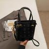 Bolso cubo de diseño nicho 2025 primavera nueva moda casual simple textura moda para damas bolso bandolera de hombro