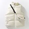 Chaleco Mochila de Pana y Algodón Qisewei Otoño e Invierno Moda Tendencia Cuello Alto Cálido Sin Mangas Chaqueta de Algodón