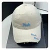 Boné de Baseball Americano com Aba Curva, Macio e Desgastado, com Letras, para Homens e Mulheres, Marca da Moda, que Faz o Rosto Parecer Menor, Chapéu Bordado