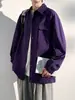 Chaqueta de Trabajo Holgada con Cordón y Cuello Solapa para Hombre, Chaqueta de Moda Versátil Casual Tendencia Primavera y Otoño Ajustada