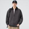 Cárdigan Sudadera Holgada con Solapa Estilo Nuevo Primavera y Otoño 2025 para Hombre Estilo Japonés Retro Moderno Versátil Casual Pareja Negro