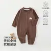 Macacão de Bebê Primavera e Outono Categoria A Algodão Puro 0-1 Ano de Idade Bebê Pijama de Manga Comprida Roupas de Bebê Recém-nascido Roupas de Casa