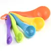 Ferramentas de Confeitaria DIY Assar Bolo Colher de Leite em Pó com Balança Ferramentas de Confeitaria Conjunto de Cinco Peças Colheres Medidoras Coloridas de Plástico