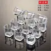 Juego de Vasos Pequeños de Vidrio Grueso para Baijiu Casero Vaso de un Solo Tiro para Whiskey Licor Decantador Vaso Bala Copa de Vino Pequeña