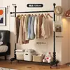 Perchero color crema, perchero de pie para dormitorio, balcón interior, tendedero para uso doméstico, perchero para dormitorio