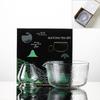 Cuenco de matcha de estilo japonés con boca, cuenco de té de vidrio, juego de té de cerámica, accesorios, herramientas para ordenar té de la dinastía Song, preparación de té Baibenli