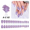 Unhas Postiças Cor Sólida Olho de Gato, Pontas de Unha Médio-Curtas em Formato Amêndoa, Pontas de Unha Pré-Fabricadas Olho de Gato com Glitter, Adesivos de Unha Postiça, Transfronteiriço