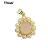 WT-JP359 colgante pequeño de amatista de color forma de gota retro de lujo ligero para joyería DIY de niñas