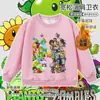 Plantas vs. Ropa Periférica de Zombies Caricatura Pistaplantas Sudadera Infantil Sudadera de Manga Larga Otoño/Invierno Top para Niños