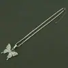Collar de cadena de garra de diamante completo mariposa europea y americana elegante de una sola capa joyería con colgante de accesorios para mujer simple todo-partido